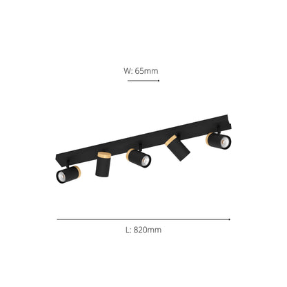 Cartagena 5-Light Black LED Spotlight Bar