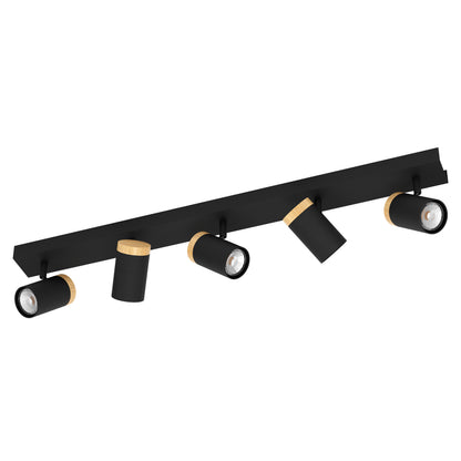 Cartagena 5-Light Black LED Spotlight Bar