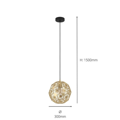 Skoura Gold Ceiling Pendant
