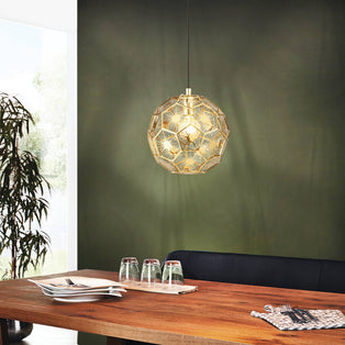 Skoura Black and Brass Ceiling Pendant Light