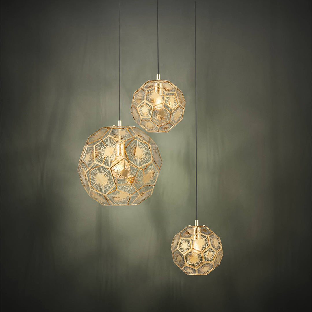 Skoura 3 Light Gold Ceiling Pendant