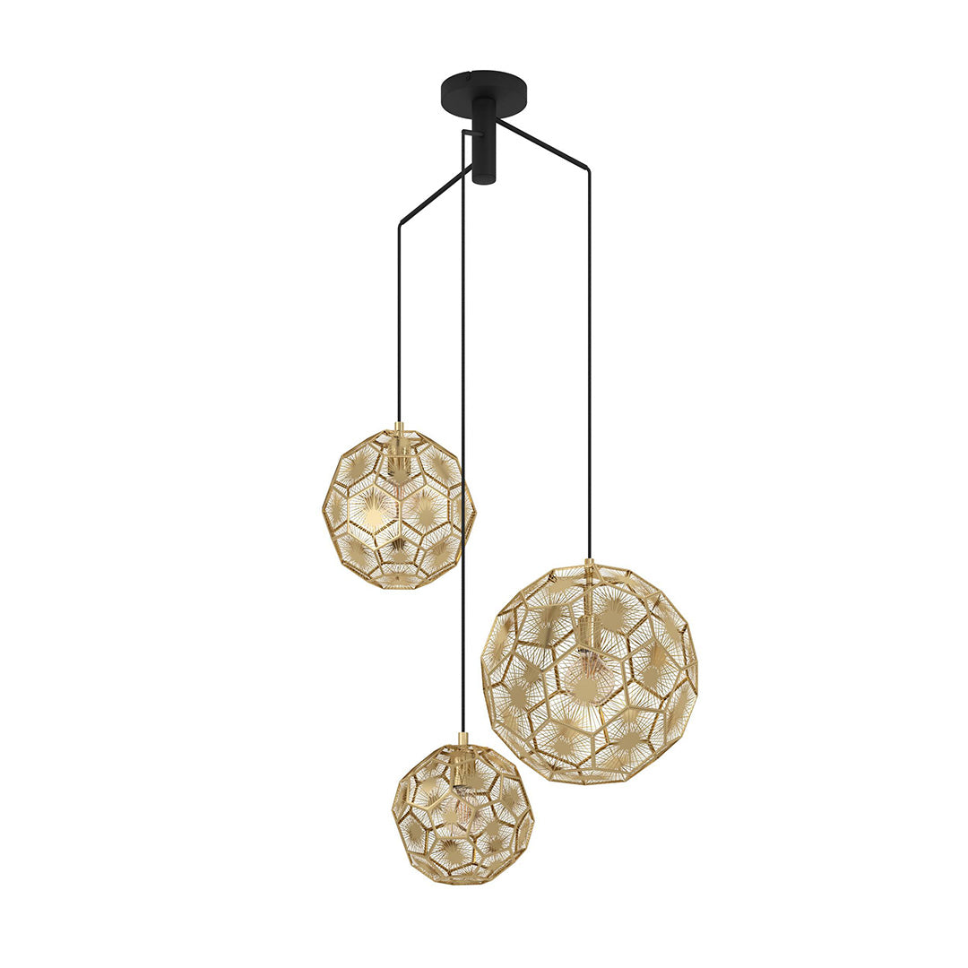 Skoura 3 Light Gold Ceiling Pendant