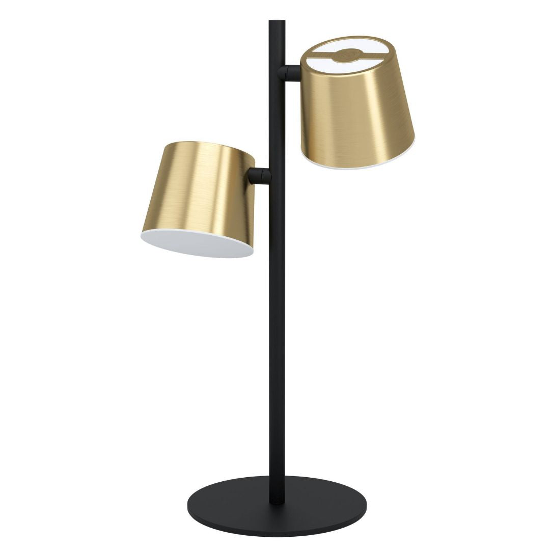 Altamari 2 Light LED Black and Gold Table Lamp