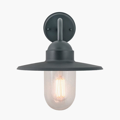 Lilium Outdoor Lantern Wall Light Grey