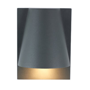 Conical Outdoor IP44 Grey LED Wall Light
