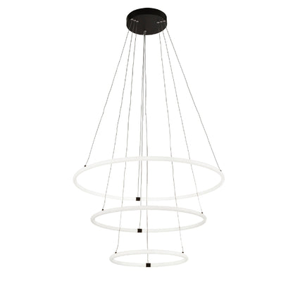 Revolve Matte Black & White LED Ceiling Pendant