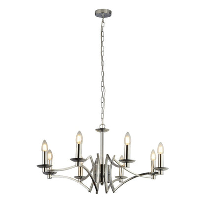 Ascot 8 Light Polished Chrome Chandelier