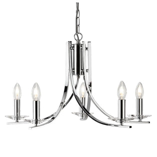 Ascona 5-Light Polished Chrome Chandelier Ceiling Light