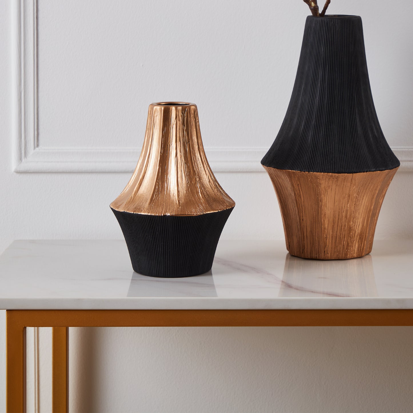 Sual Black and Bronze Small Vase