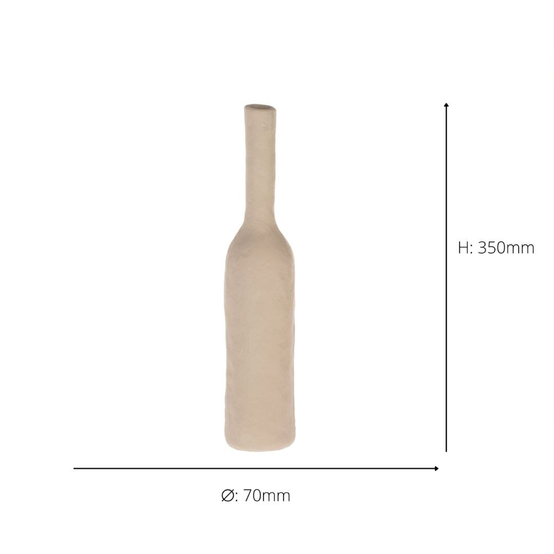 Cream Bottle Vase 350 x 70mm