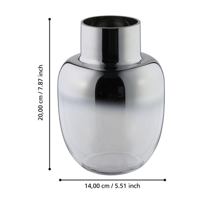 Siranan Silver and Glass Vase