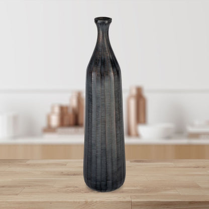 Dark Grey Bottle Vase 450 x 115mm