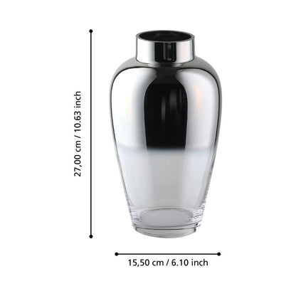 Kenyasi Silver Glass Vase