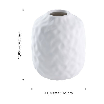 Lovran White Ceramic Vase Medium