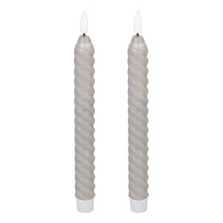 Andrafiabe Twisted Grey LED Candle