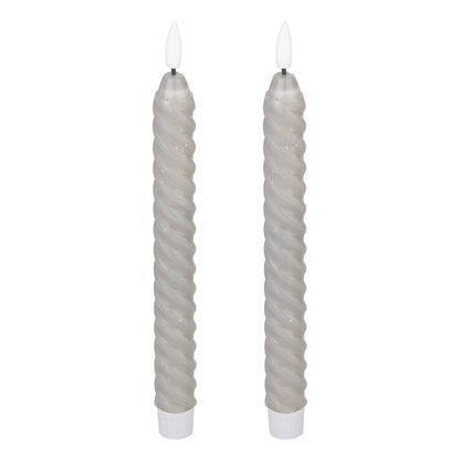 Andrafiabe Twisted Grey LED Candle
