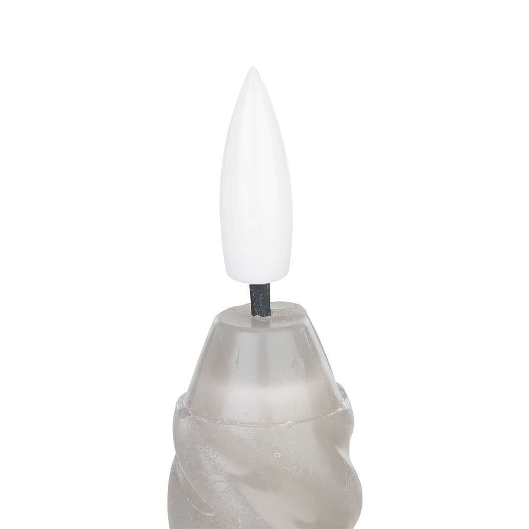 Andrafiabe Twisted Grey LED Candle