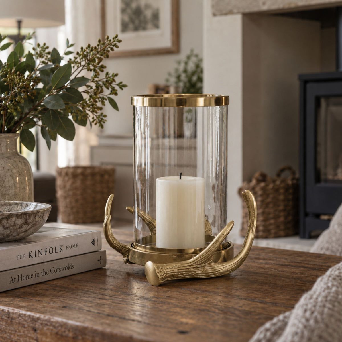 Selising Gold Candle Holder 22cm