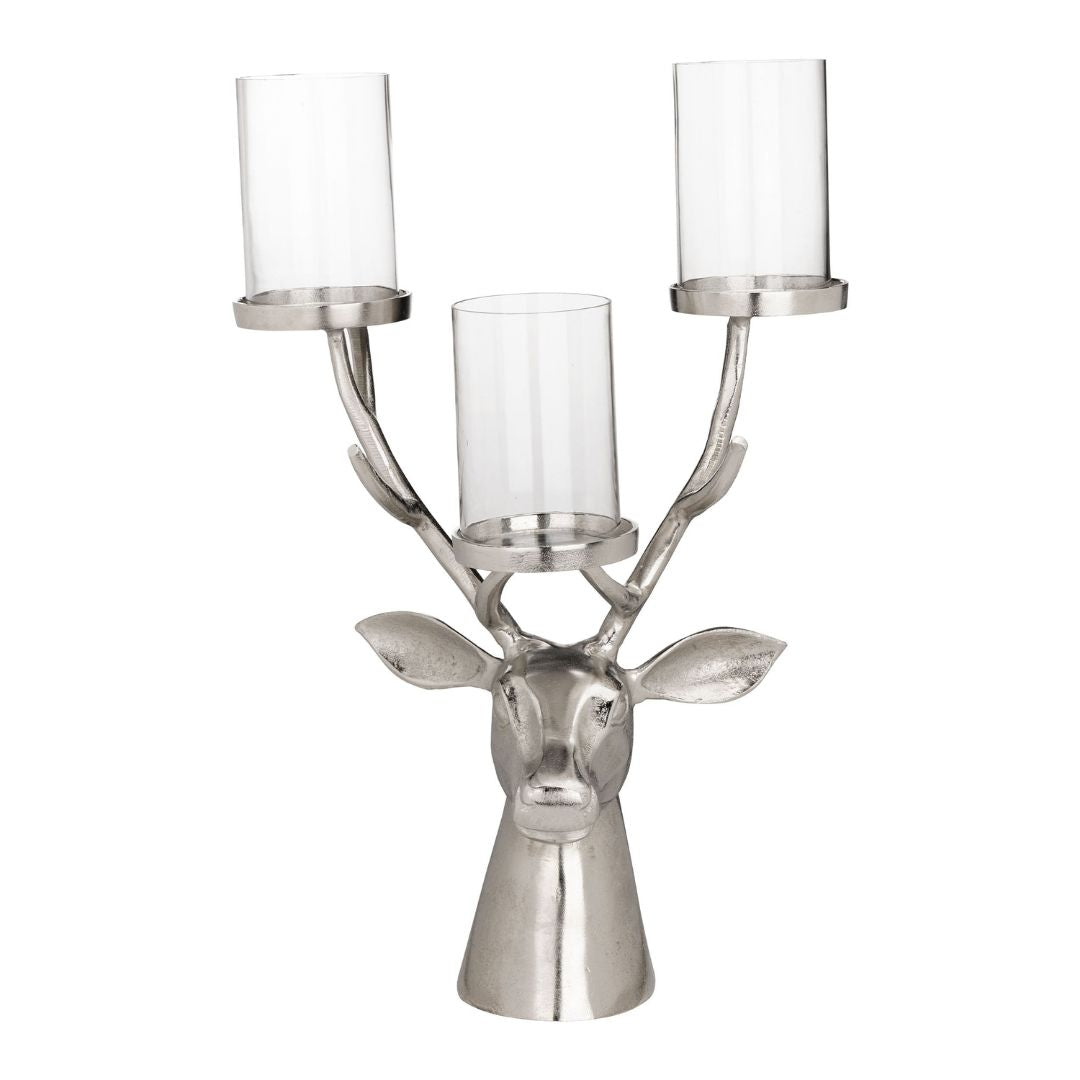Braawe Silver Deer Multi Candle Holder