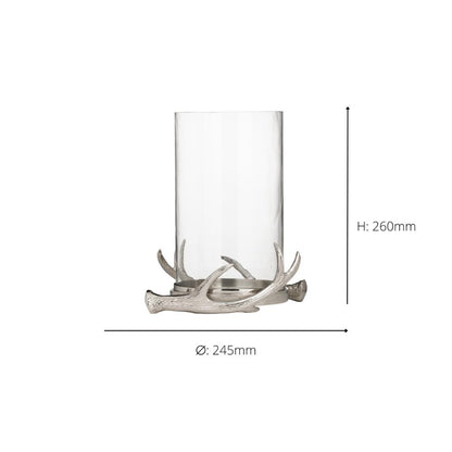 Selising Silver and Glass Candle Holder