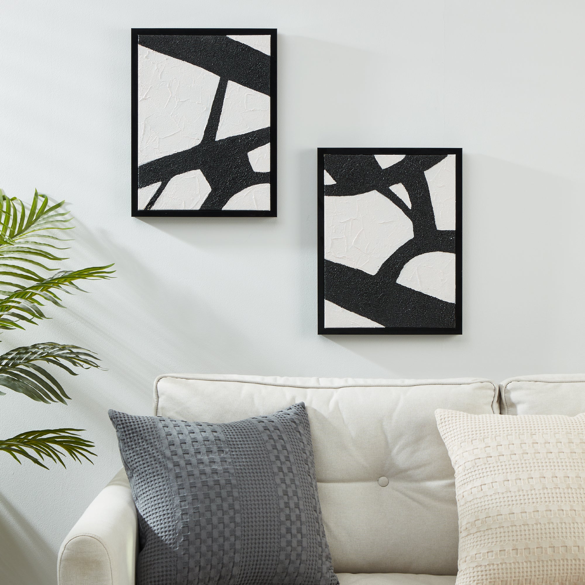 Roberval 2 Set Canvas in Black and White – Pagazzi