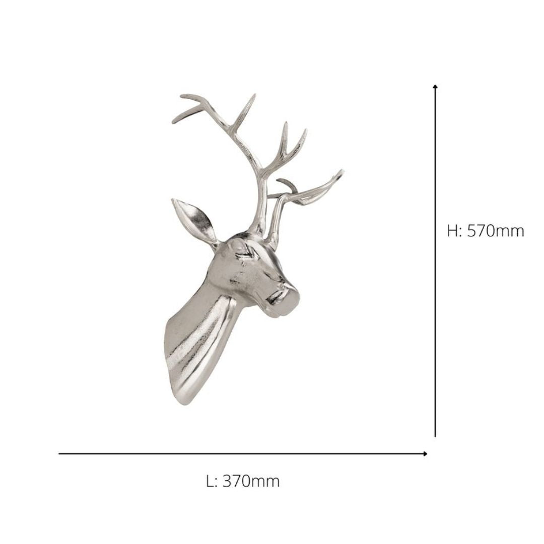 Braawe Silver Stag Wall Ornament