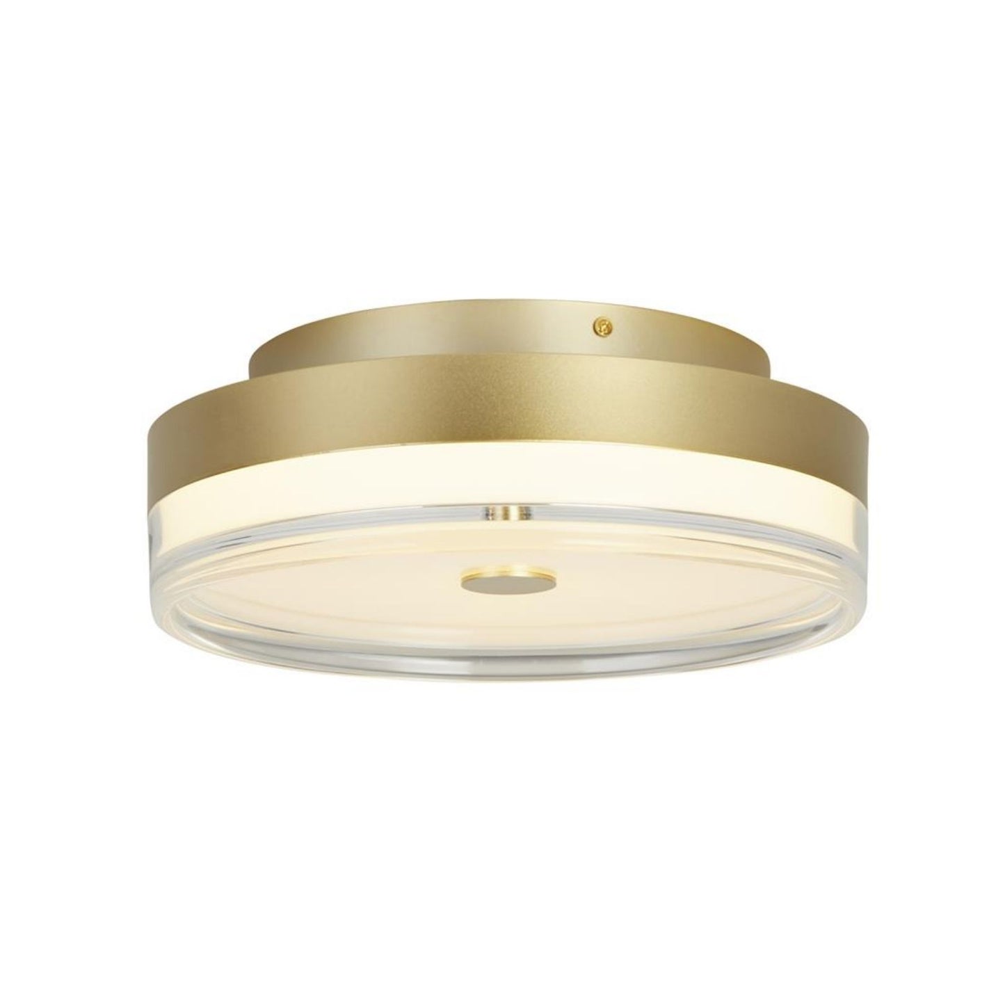 Cyprus Gold & Clear LED Flush Ceiling Light Small