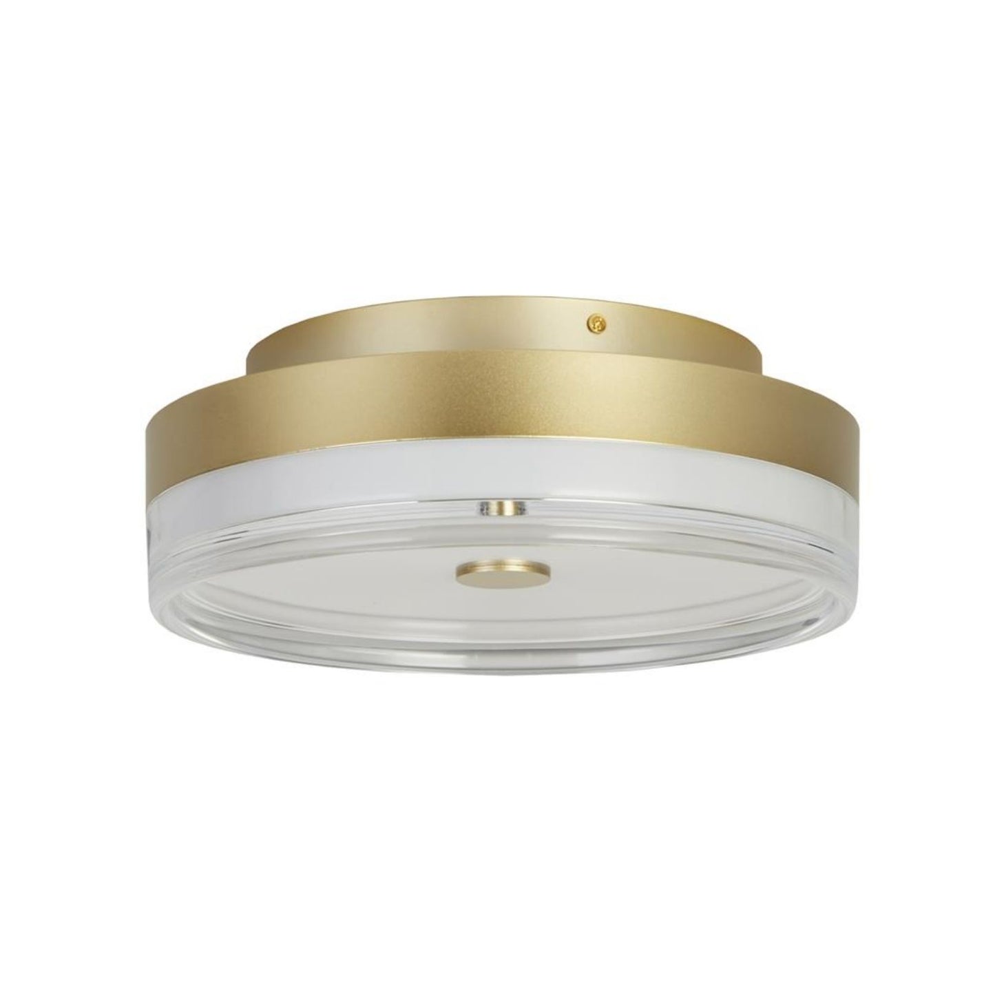 Cyprus Gold & Clear LED Flush Ceiling Light Small