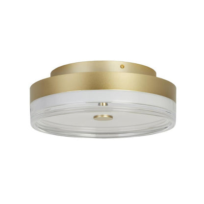 Cyprus Gold & Clear LED Flush Ceiling Light Small