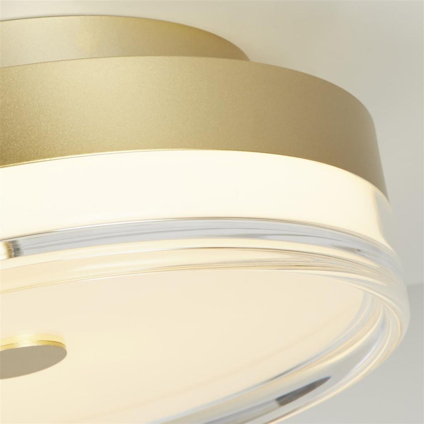 Cyprus Gold & Clear LED Flush Ceiling Light Small