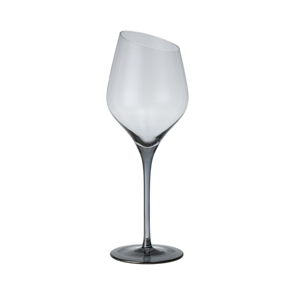 White Wine Glass with Angled Rim