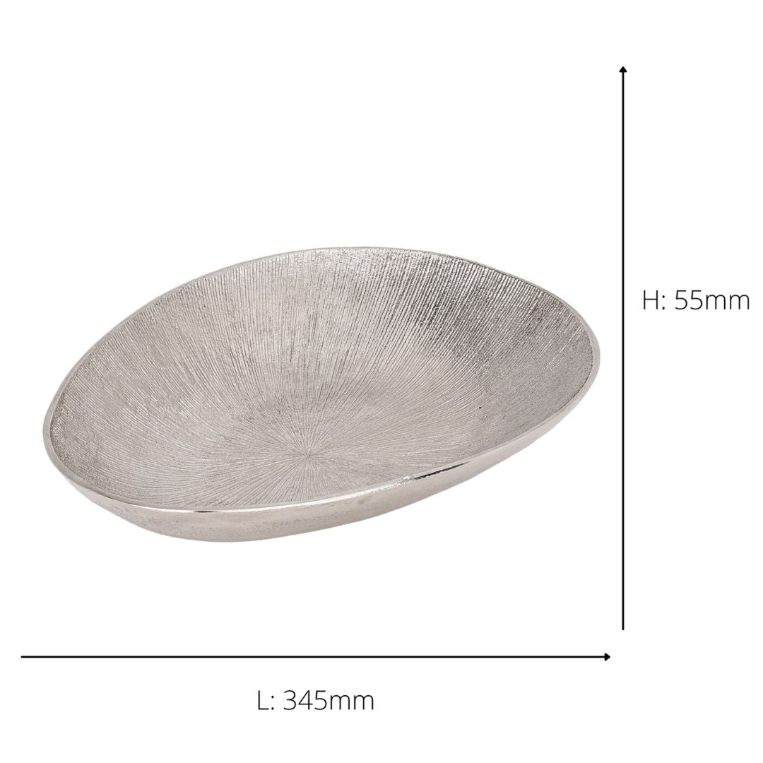 Nickel Decorative Bowl 345 x 245mm