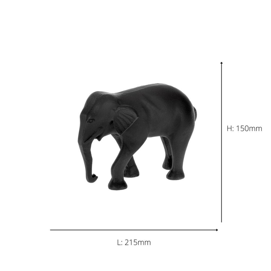 Jabonga Black Elephant Ornament I