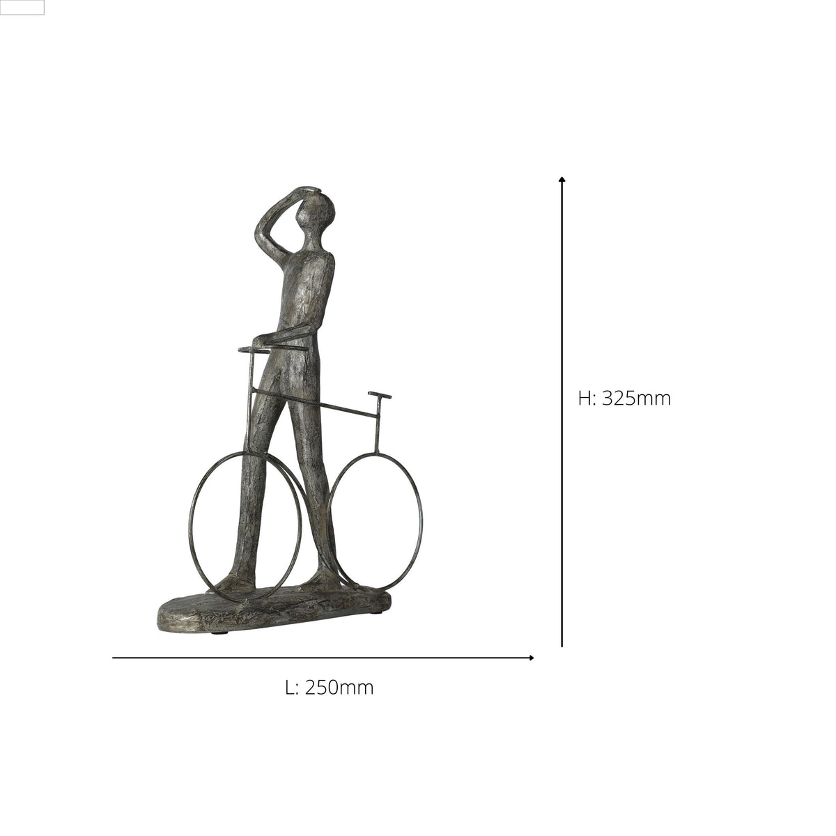 Man on Bicycle Metal Ornament