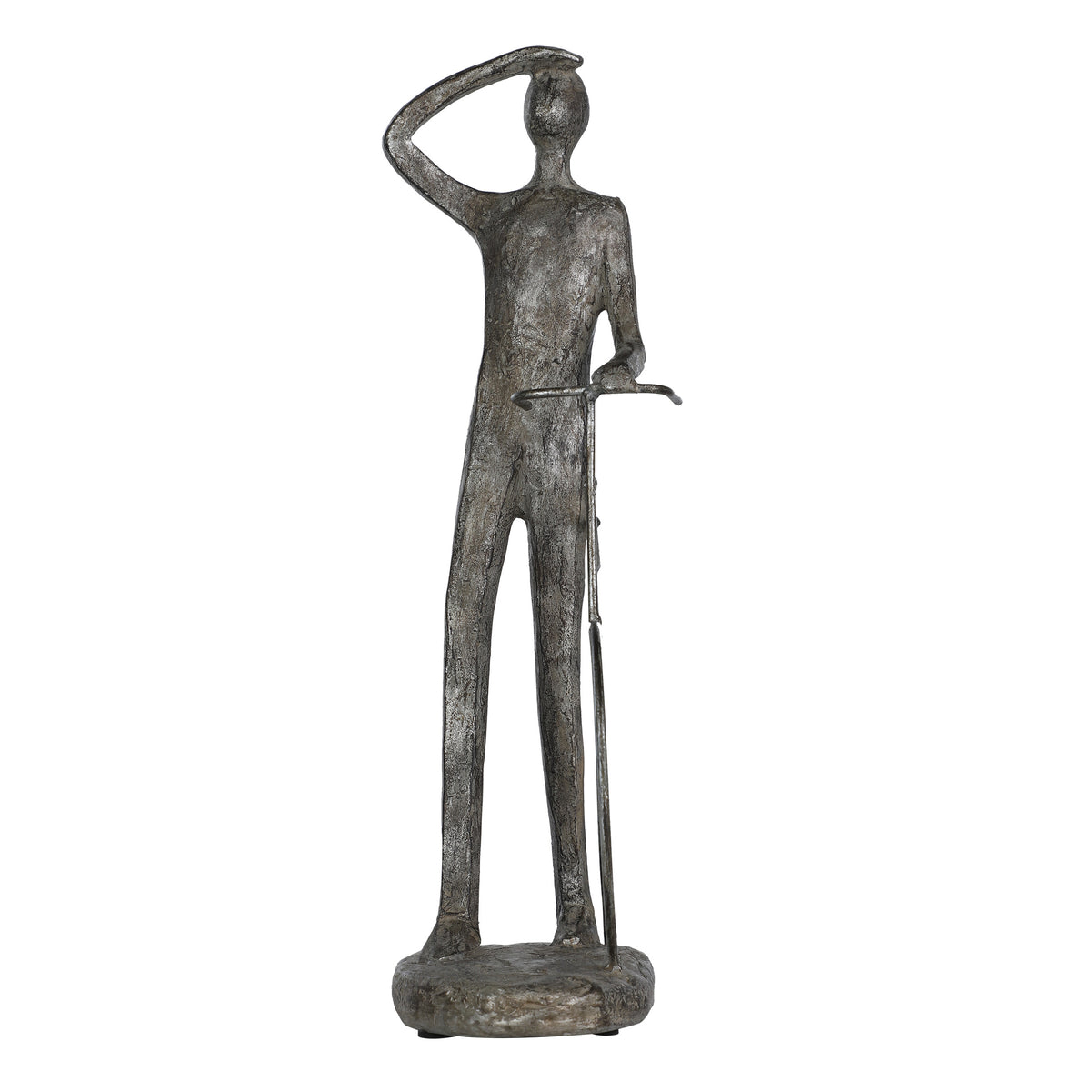 Man on Bicycle Metal Ornament