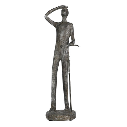 Man on Bicycle Metal Ornament
