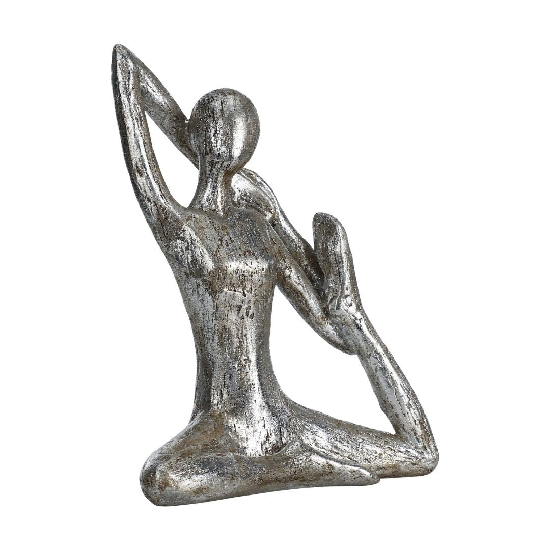 Woman Doing Yoga Metal Ornament