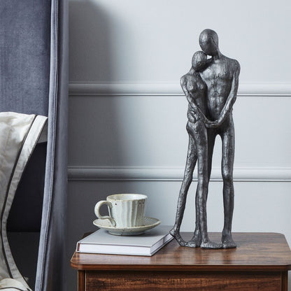 Couple Embracing Metal Ornament