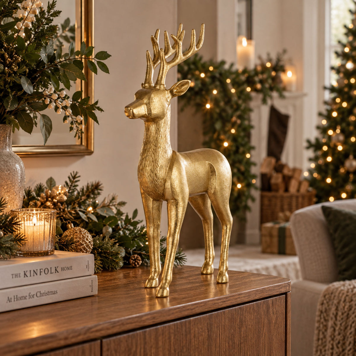 Ransiki Gold Stag Ornament