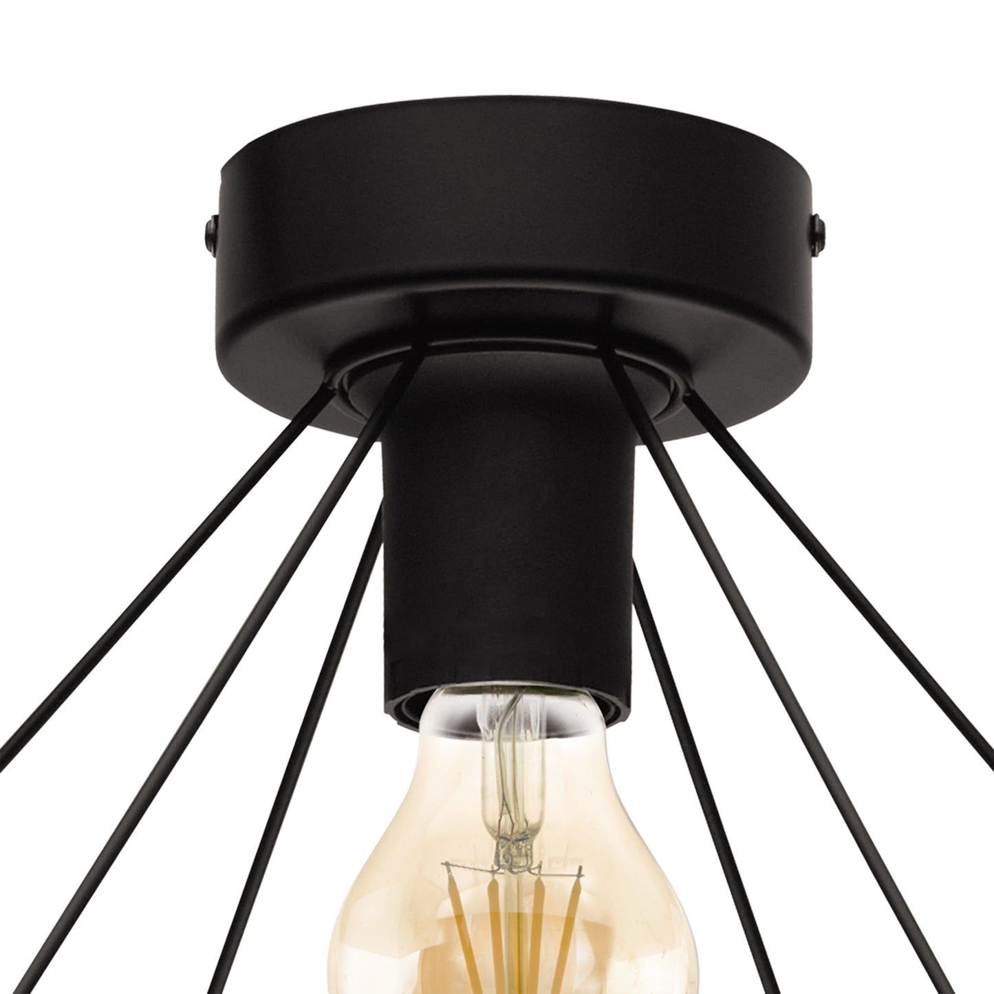 Tarbes Black Flush Ceiling Light