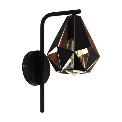 Carlton Black Wall Light