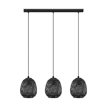 Dembleby 3 Light Black Ceiling Pendant Bar