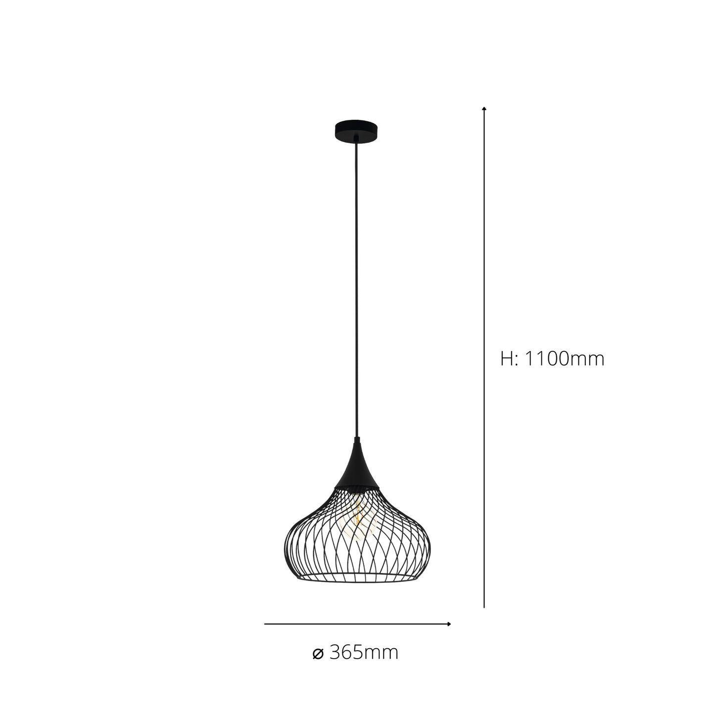 Staverton Black Ceiling Pendant