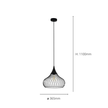 Staverton Black Ceiling Pendant