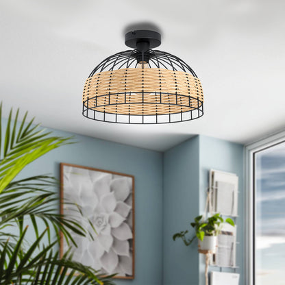 Anwick Black Flush Ceiling Light