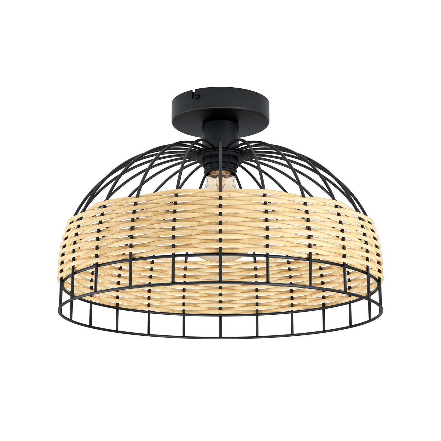 Anwick Black Flush Ceiling Light