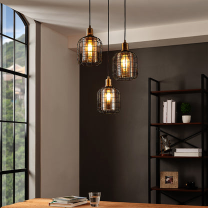 Chisle 3-Light Black Ceiling Pendant