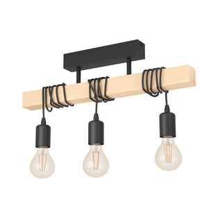 Townshend 3-Light Black Flush Ceiling Light