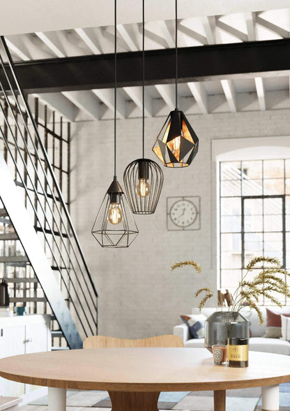 Distaff Multi-Light Black Pendant