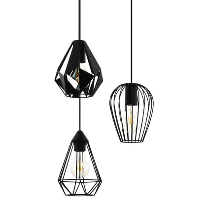 Distaff Multi-Light Black Pendant